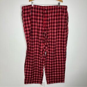 Lands end Christmas Plaid flannel pajama pants men’s size 3XL tall holiday